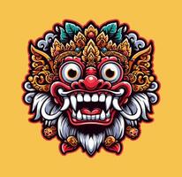 ilustración de barong balinés vector