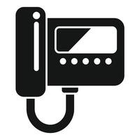 Modern black intercom system icon vector