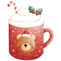 waterverf Kerstmis heet chocola illustratie png