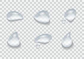 set of waterdrop and splash on background vector