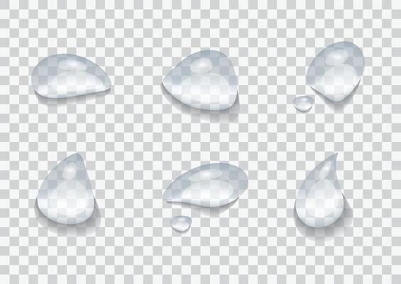 set of waterdrop and splash on background