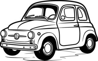 Retro car on white background for your design. vector