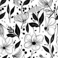 Seamless Pattern - Black and White Isolated Icon - Vector illustration