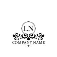 Initial letter LN simple and elegant monogram design template logo vector