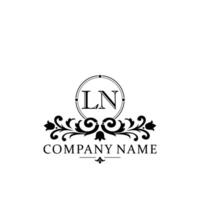 Initial letter LN simple and elegant monogram design template logo vector