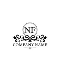 Initial letter NF simple and elegant monogram design template logo vector