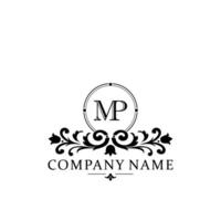 Initial letter MP simple and elegant monogram design template logo vector