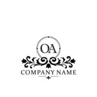 Initial letter OA simple and elegant monogram design template logo vector