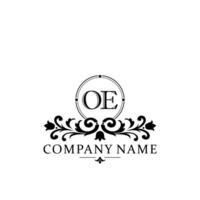 Initial letter OE simple and elegant monogram design template logo vector