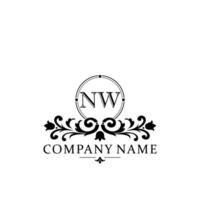 Initial letter NW simple and elegant monogram design template logo vector