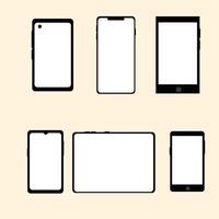 Smartphone vector illustration of various types