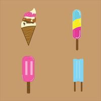 ice cream vector illustration template various shape variants