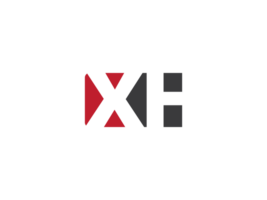 monograma cuadrado xh png logo, mínimo creativo xh logo letra diseño