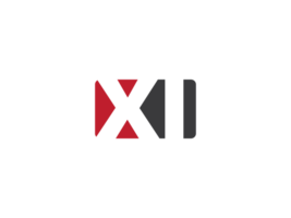 monogram plein xi PNG logo, minimaal creatief xi logo brief ontwerp