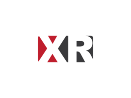 monogram fyrkant xr png logotyp, minimal kreativ xr logotyp brev design