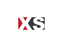 monogram fyrkant xs png logotyp, minimal kreativ xs logotyp brev design