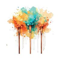 watercolor vector stains, illustration, water, soft, doodle, colourful, bubble, splash, paint, vector, watercolor, stain, splatter, brush