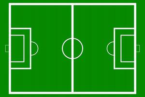 Soccer field view vector illustration.