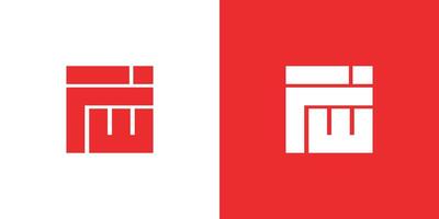 Minimal and Trendy letter i F W Logo Design vector Template