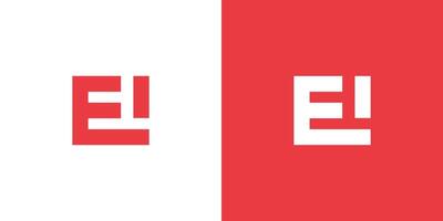 Minimal and Trendy letter E 1 Logo Design vector Template