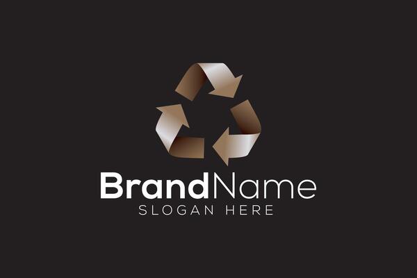 Wood recycle logo design vector template