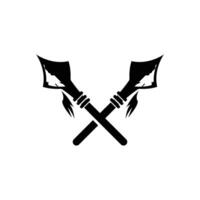 Arrowhead Spear Logo, Arrow Hunting Hipster Weapon Design, Vector Illustration Template