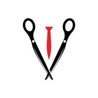 tijeras logo, maquinilla de afeitar vector, sencillo Barbero tienda diseño, icono, fondo, símbolo, modelo vector
