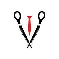 Scissors Logo, Shaver Vector, Simple Barber Shop Design, Icon, Background, Symbol, Template vector