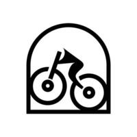 bicicleta logo, vehículo vector, bicicleta silueta icono, sencillo diseño inspiración vector