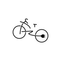 Bicycle Logo, Vehicle Vector, Bicycle Silhouette Icon, Simple Design Inspiration vector