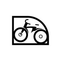 bicicleta logo, vehículo vector, bicicleta silueta icono, sencillo diseño inspiración vector