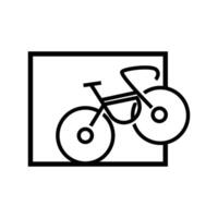 bicicleta logo, vehículo vector, bicicleta silueta icono, sencillo diseño inspiración vector