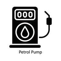 Petrol Pump Vector Solid Icon Design illustration. Nature and ecology Symbol on White background EPS 10 File