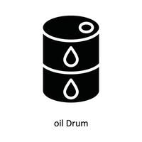 oil Drum Vector Solid Icon Design illustration. Nature and ecology Symbol on White background EPS 10 File