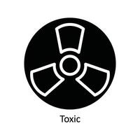 Toxic  Vector Solid Icon Design illustration. Nature and ecology Symbol on White background EPS 10 File
