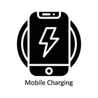 Mobile Charging Vector Solid Icon Design illustration. Nature and ecology Symbol on White background EPS 10 File