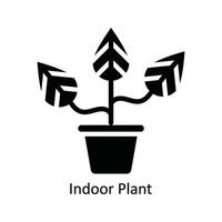 interior planta vector sólido icono diseño ilustración. naturaleza y ecología símbolo en blanco antecedentes eps 10 archivo