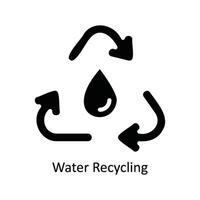 Water Recycling  Vector Solid Icon Design illustration. Nature and ecology Symbol on White background EPS 10 File