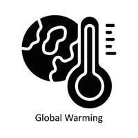 Global Warming Vector Solid Icon Design illustration. Nature and ecology Symbol on White background EPS 10 File