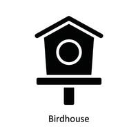 Birdhouse Vector Solid Icon Design illustration. Nature and ecology Symbol on White background EPS 10 File