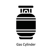 Gas Cylinder Vector Solid Icon Design illustration. Nature and ecology Symbol on White background EPS 10 File