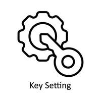 Key Setting Vector  outline Icon Design illustration. Cyber security  Symbol on White background EPS 10 File