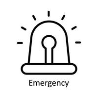 Emergency Vector  outline Icon Design illustration. Cyber security  Symbol on White background EPS 10 File