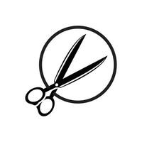 Scissors Logo, Shaver Vector, Simple Barber Shop Design, Icon, Background, Symbol, Template vector