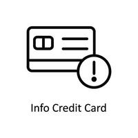 Info Credit Card Vector  outline Icon Design illustration. Cyber security  Symbol on White background EPS 10 File