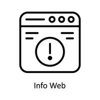informacion web vector contorno icono diseño ilustración. ciber seguridad símbolo en blanco antecedentes eps 10 archivo