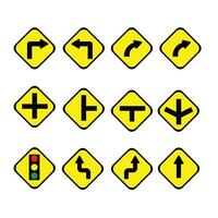 collection of illustration templates traffic signs vector