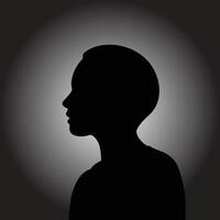 illustration of a child's or person's shadow vector