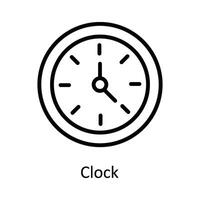 reloj vector contorno icono diseño ilustración. cocina y hogar símbolo en blanco antecedentes eps 10 archivo