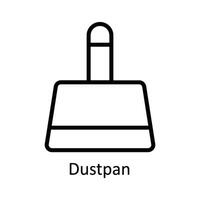 Dustpan Vector outline Icon Design illustration. Kitchen and home  Symbol on White background EPS 10 File